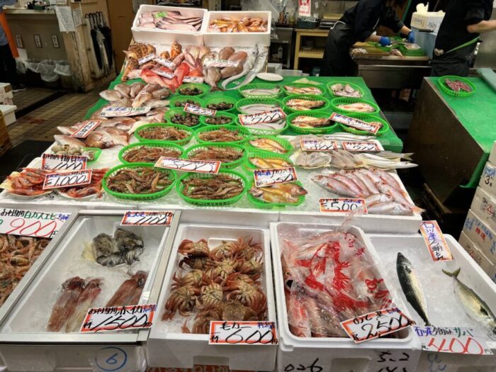 金沢・近江町市場のおいしそうな海鮮