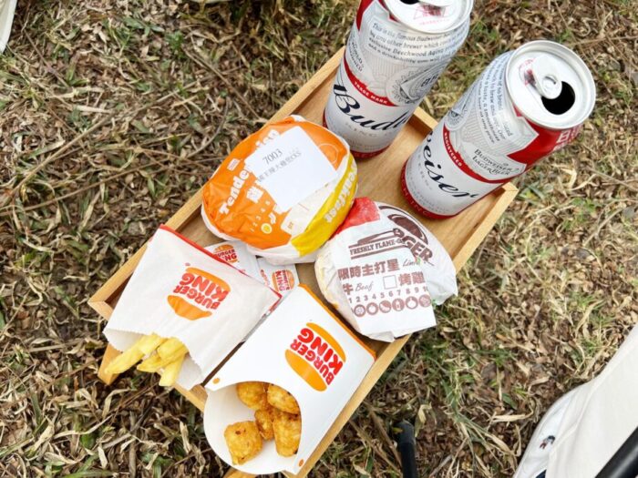 お休みの日、台南公園でピクニックをしたときのランチメニュー